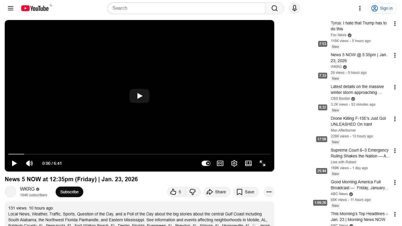 News 5 NOW at 12:35pm (Friday) Jan. 23, 2026 - YouTube