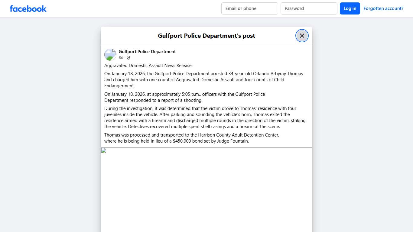 Aggravated Domestic Assault... - Gulfport Police Department Facebook